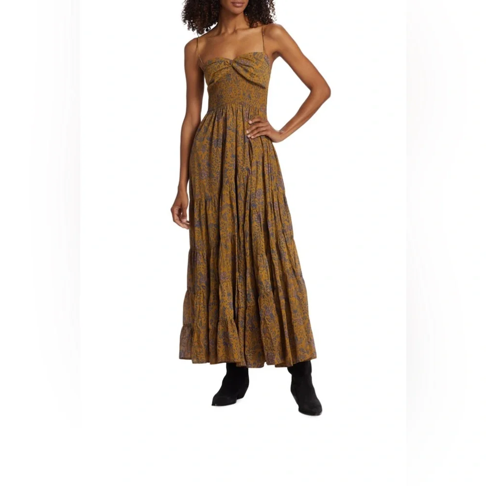 Free People Mustard Floral Maxi Dress - Picture 8 of 13
